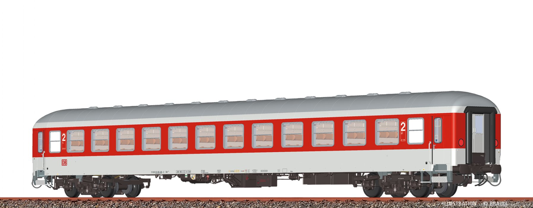 Brawa 58280 BRAWA DB Express Train Coach Bm235.0 (LED)(Ma