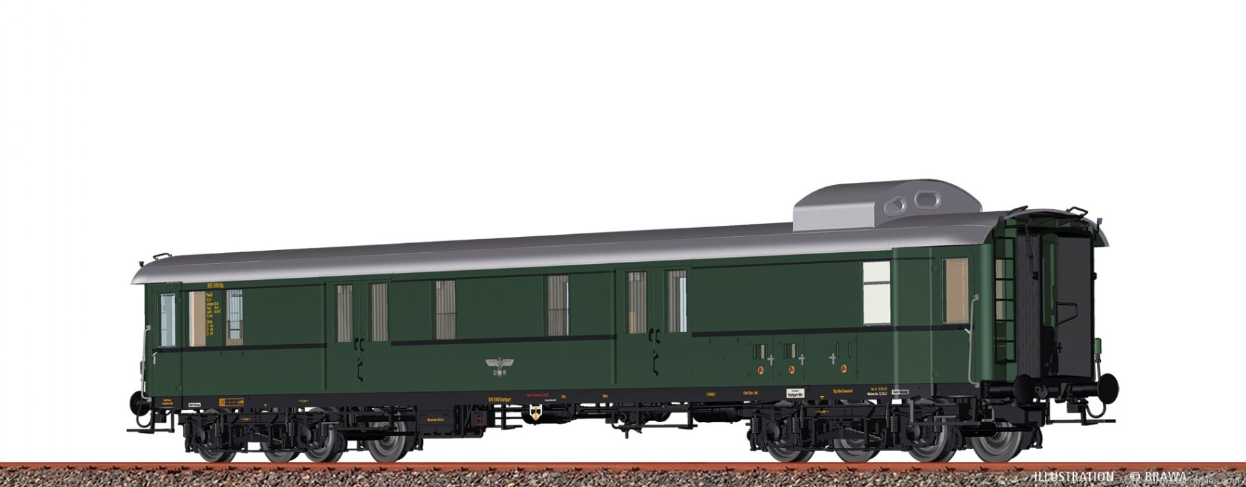 Brawa 58295 BRAWA DRG Luggage Car Pw4Ã¼-36 (LED)(Marklin 