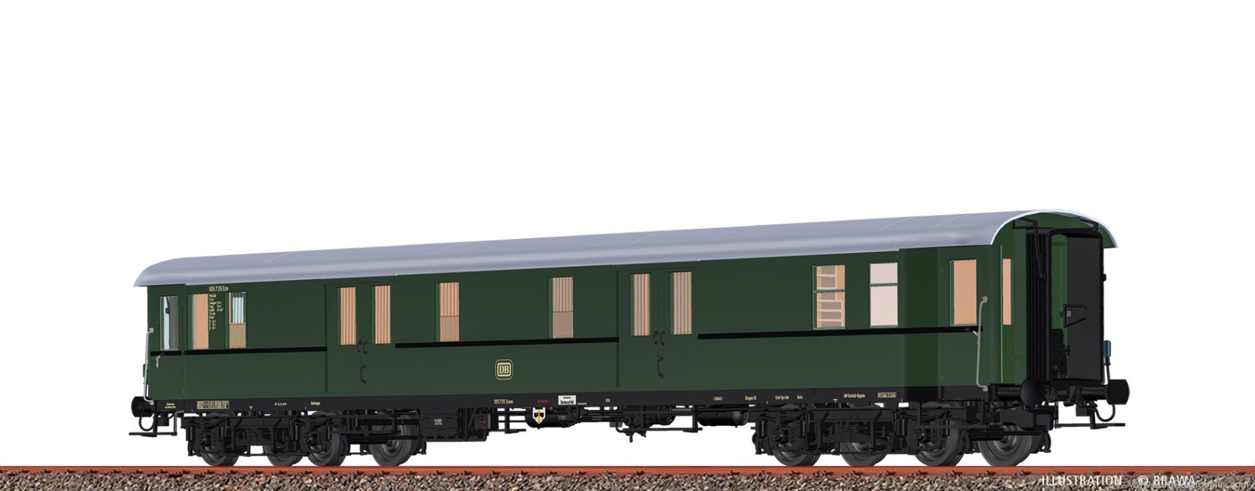 Brawa 58296 BRAWA DB Luggage Car Pw4Ã¼-37/52