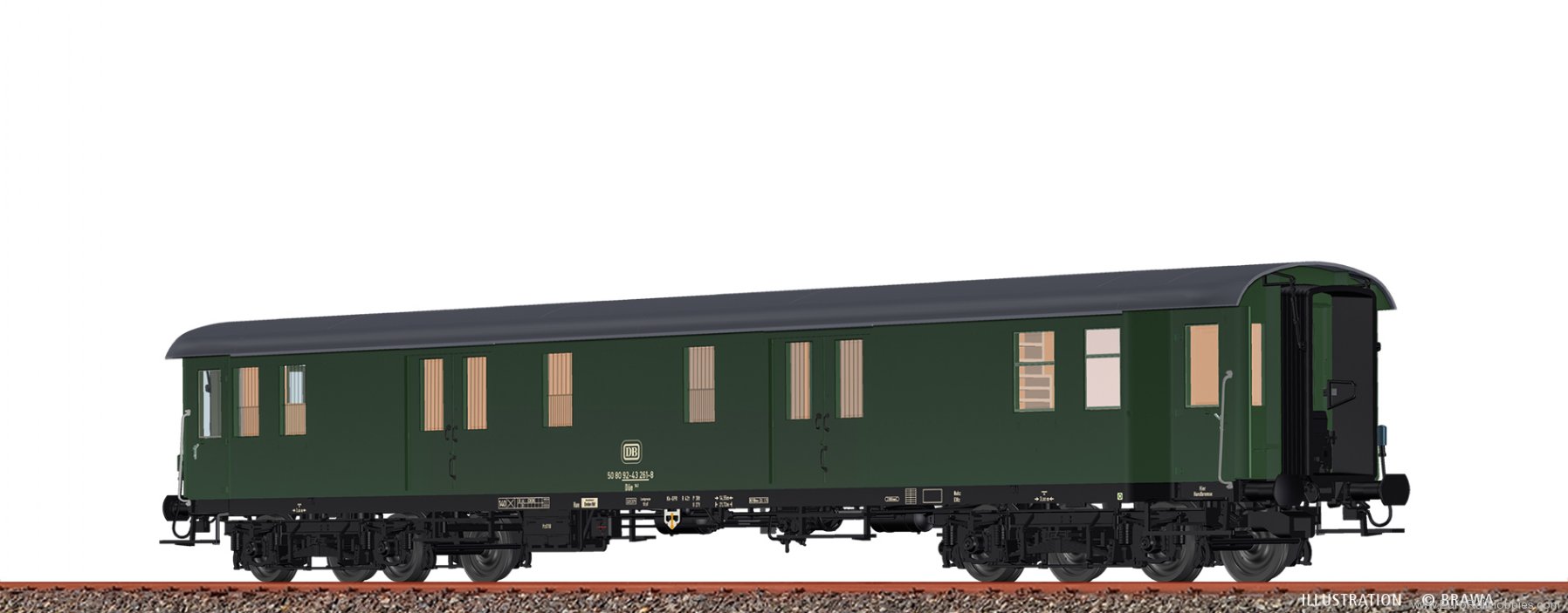 Brawa 58300 BRAWA DB Luggage Car DÃ¼e941 (LED)