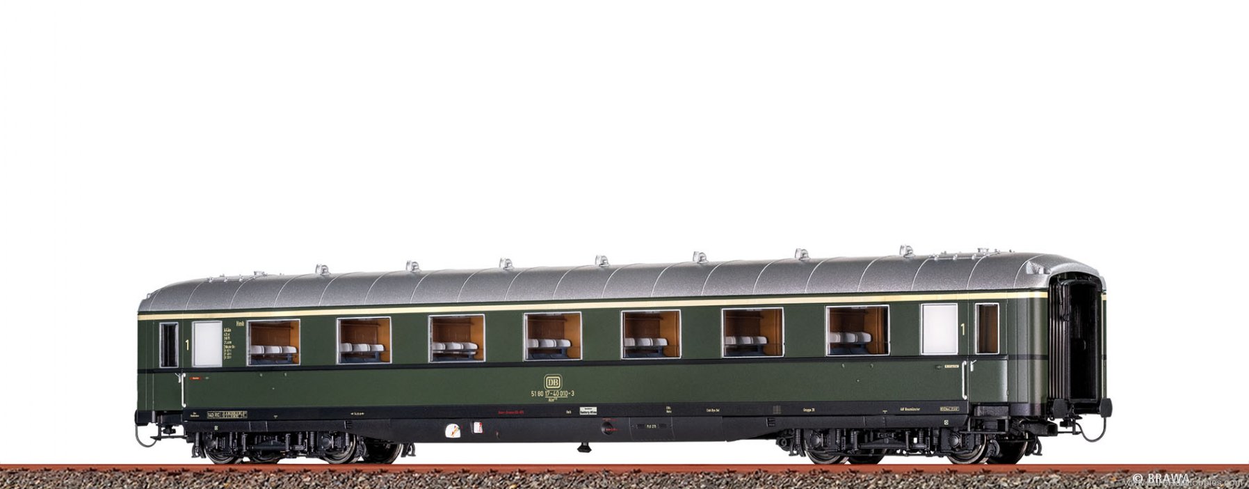 Brawa 58316 BRAWA DB Passenger Coach AÃ¼e310 (LED)