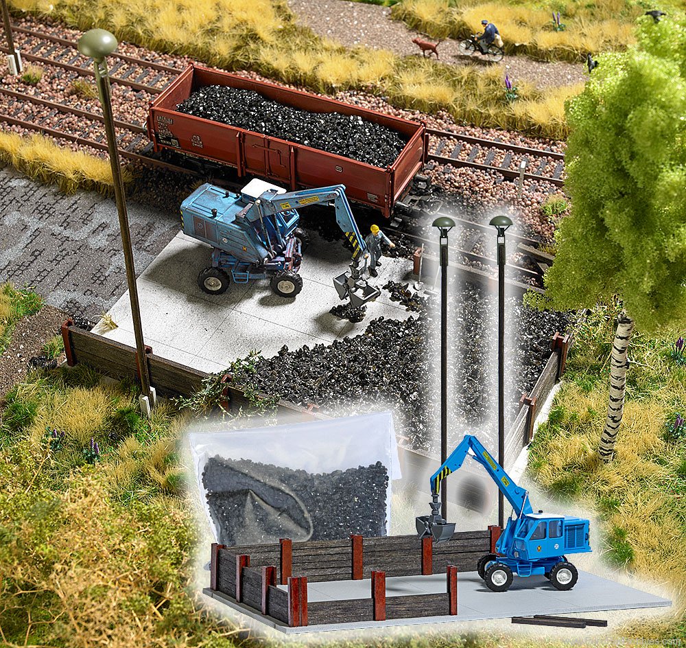 Busch 1045 Busch Coal stockpile with excavator