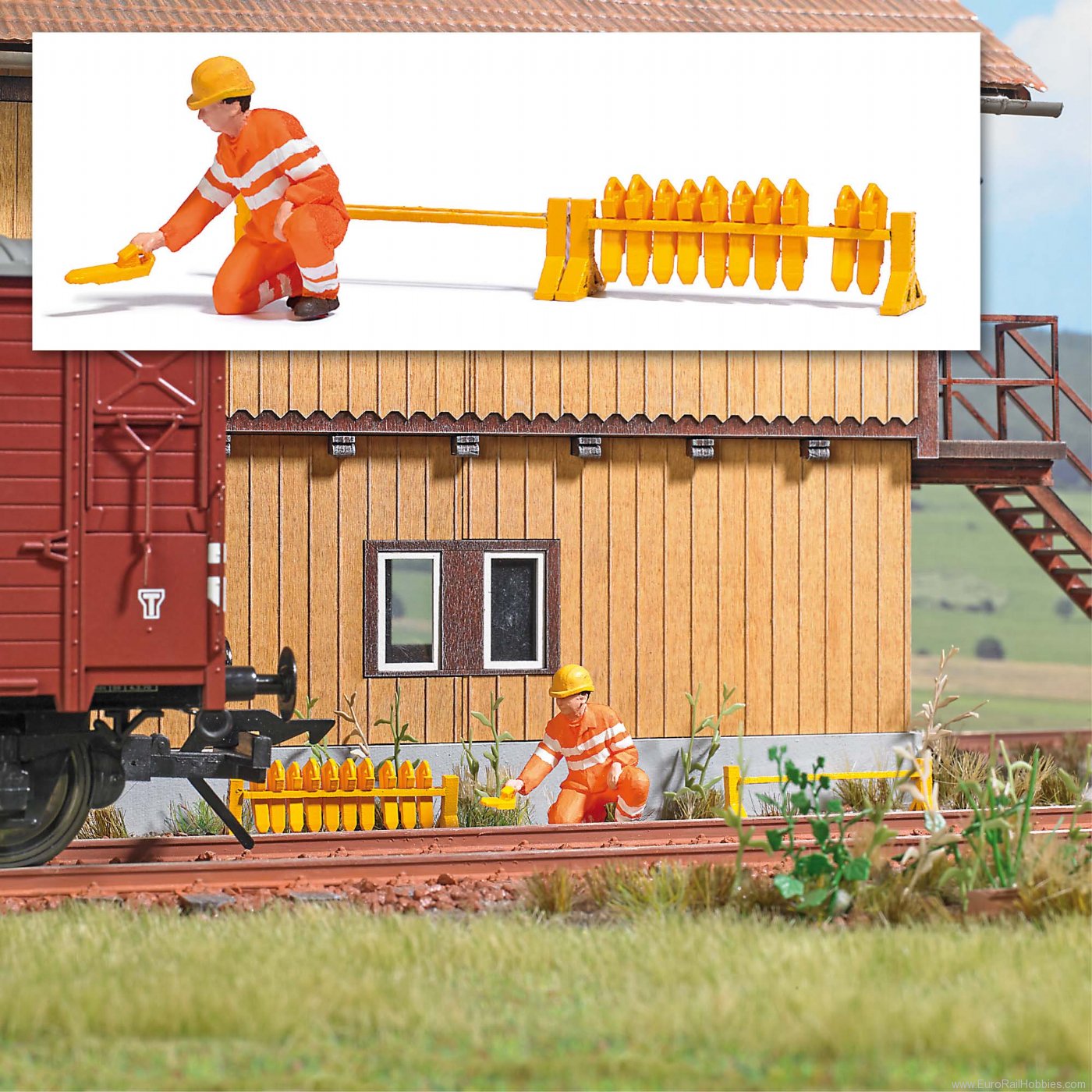 Busch 10701 Railway worker with rail skates