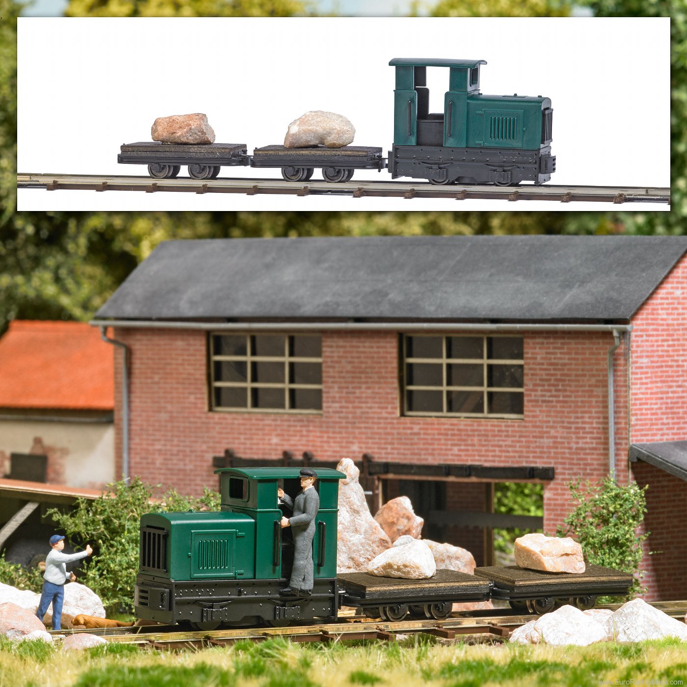 Busch 12017 Busch Feldbahn Starter set Â»Stone quarryÂ«.
