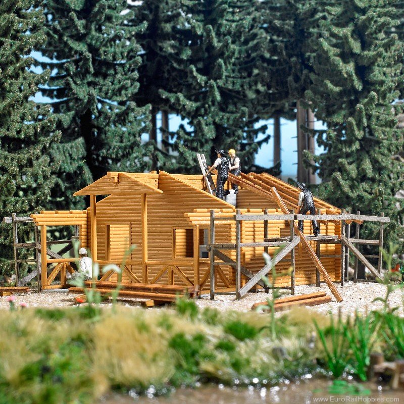 Busch 1855 Busch Log Cabin under Construction