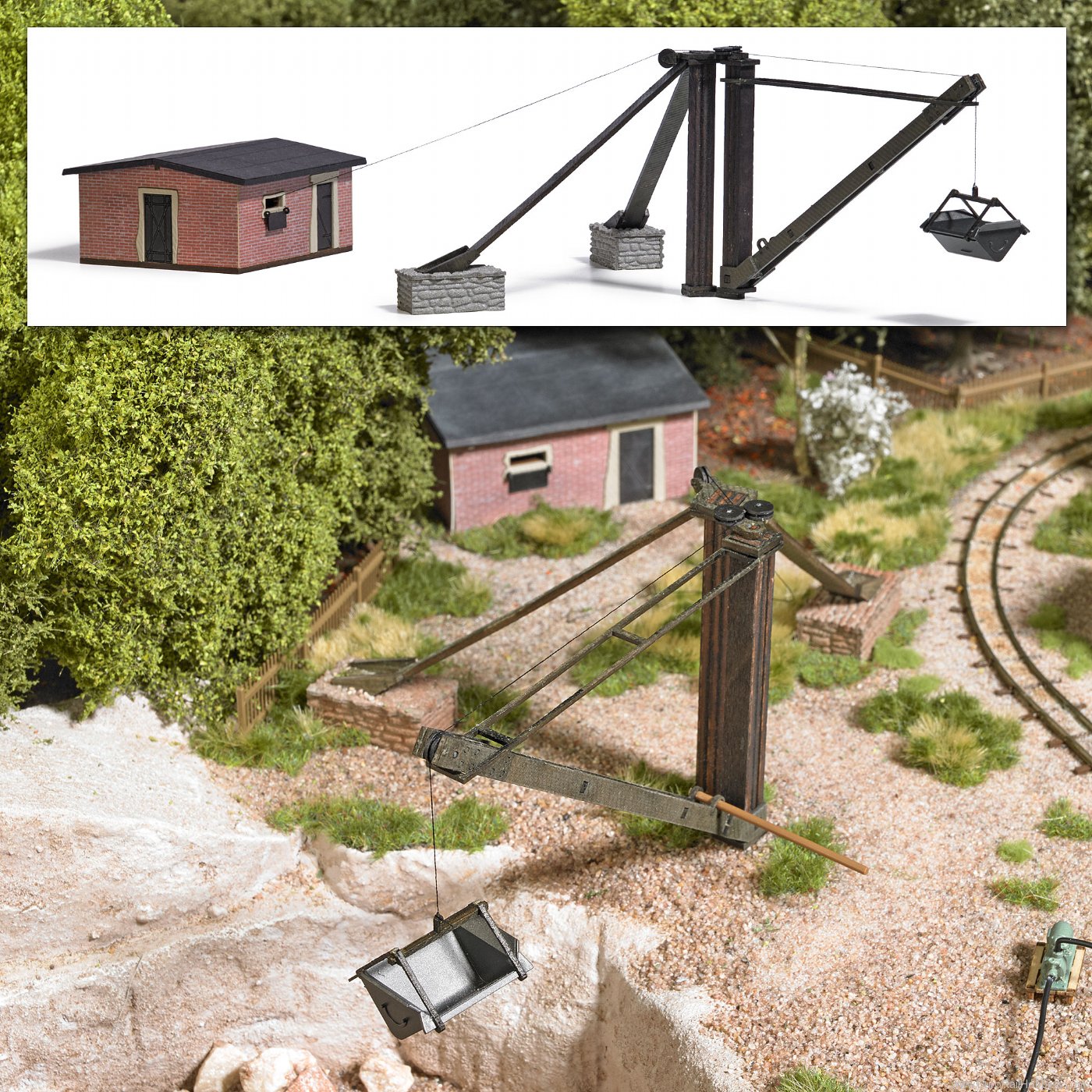 Busch 1975 Jib crane & winch house