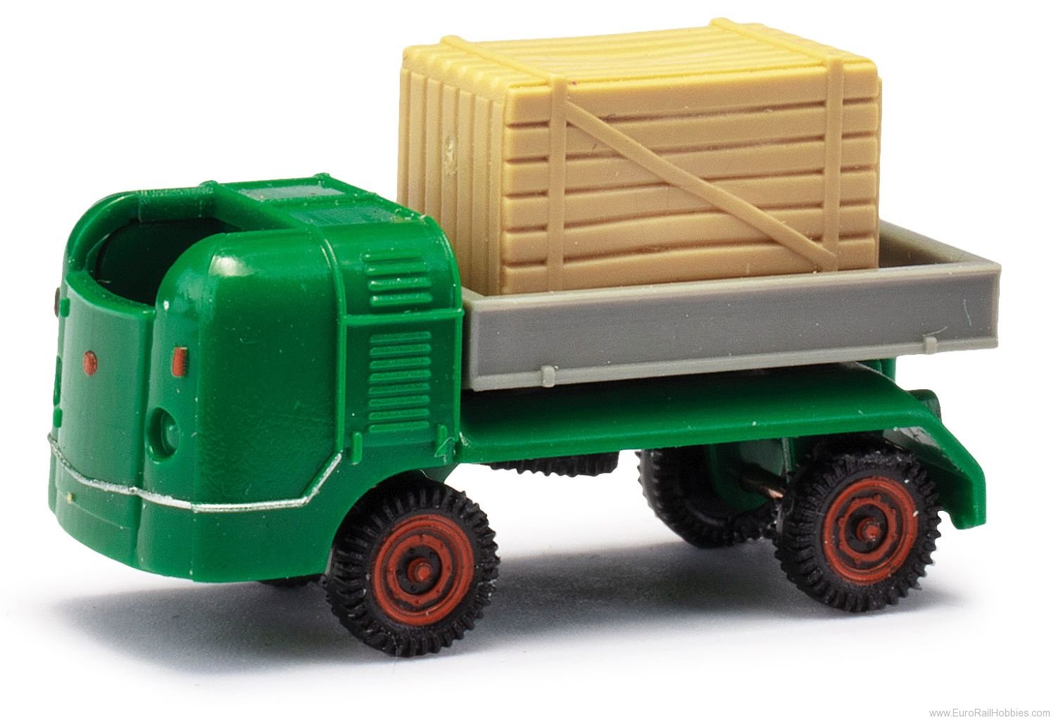Busch 211003211 Multicar M21 with wooden box, green