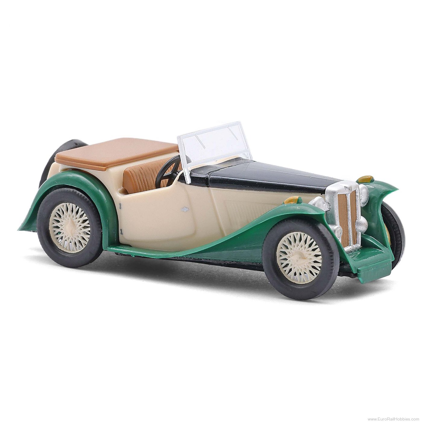 Busch 45920 Busch MG Midget TC Cabrio offen, Grün/Beige
