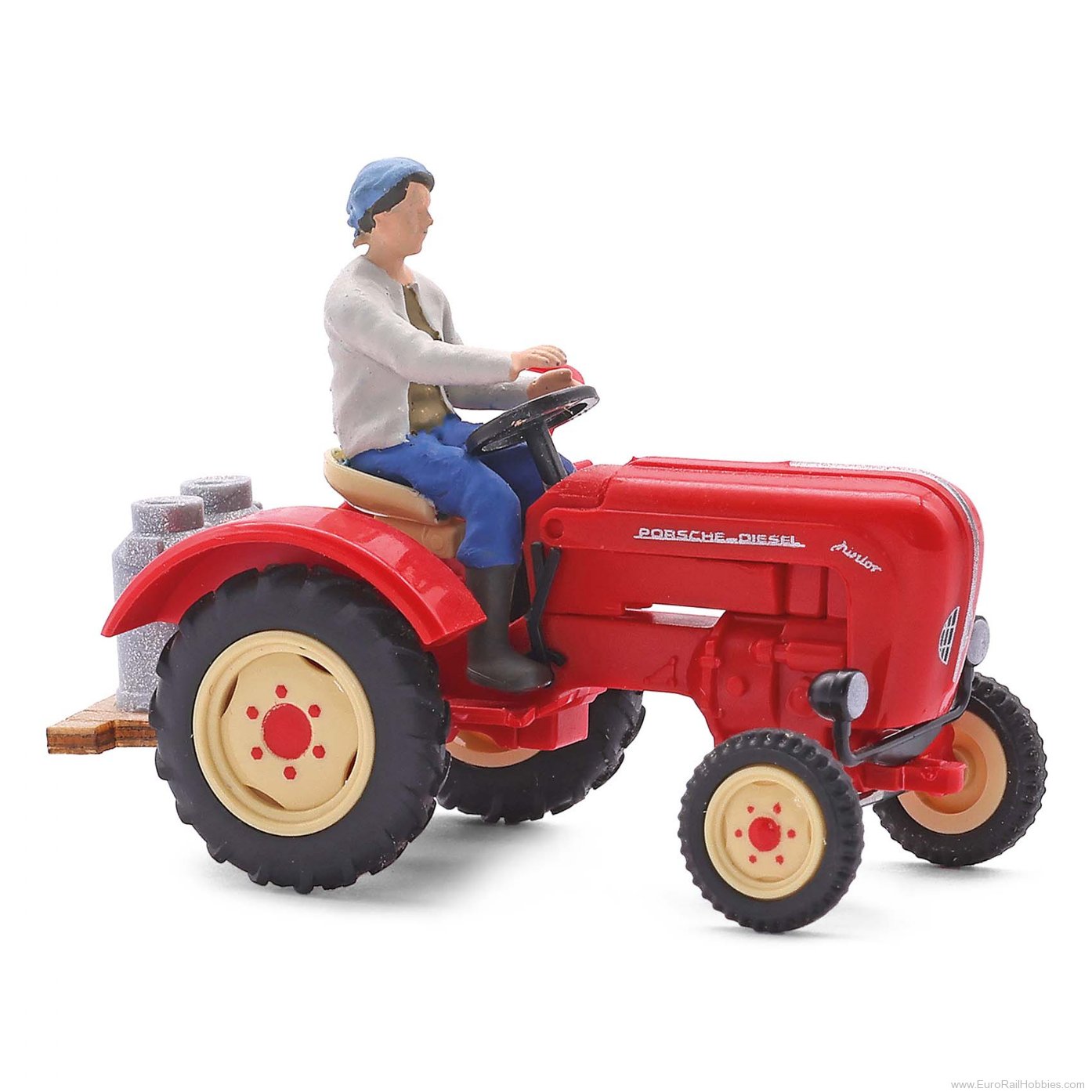 Busch 50013 Busch Traktor Porsche Junior K mit Bäuerin un
