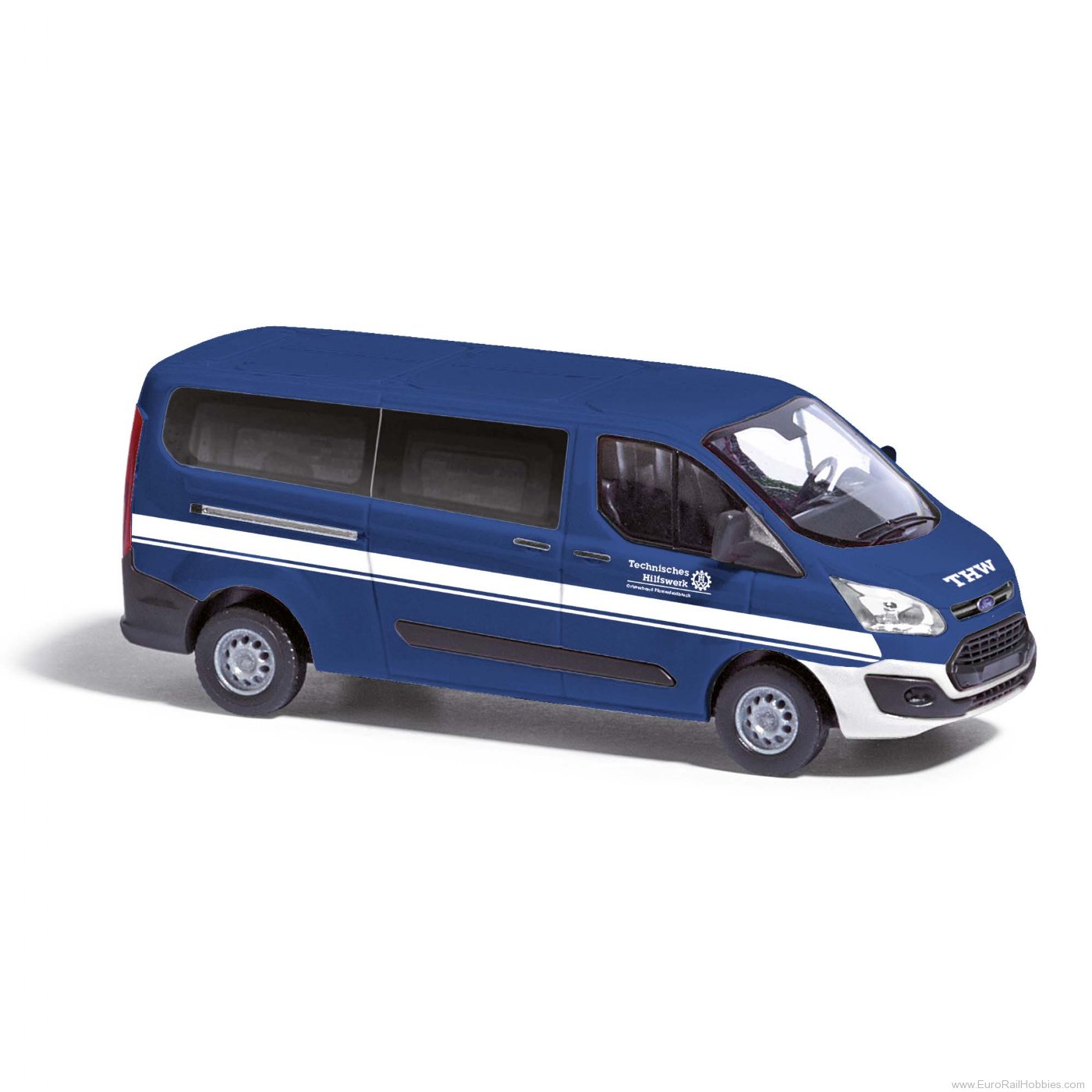 Busch 52444 Busch Ford Transit Custom Bus, THW Fürstenfel