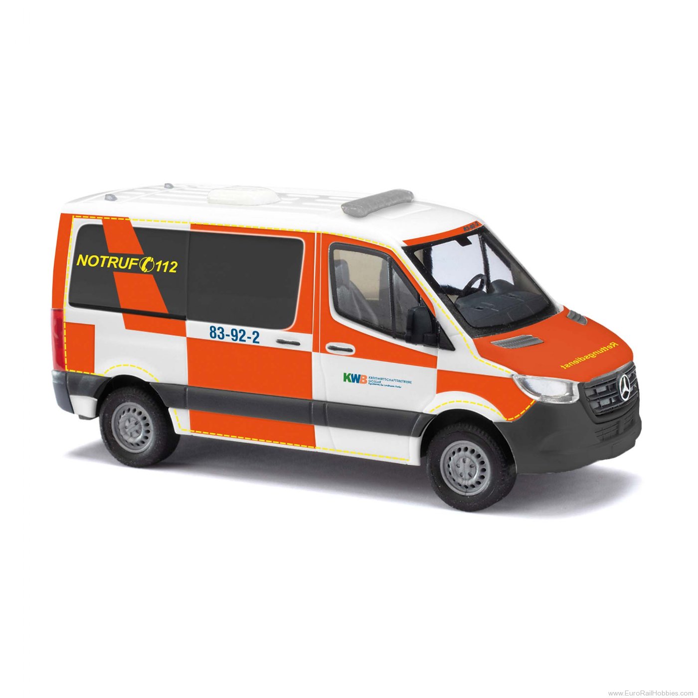 Busch 53472 Busch Mercedes-Benz Sprinter Bus kurz, Rettun