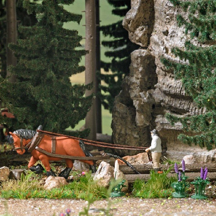 Busch 79882 Busch Set A: Historical Horse Logging