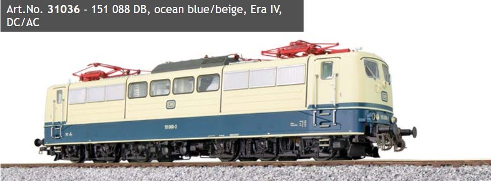 ESU 31036 DB BR 151, 151 088 Electric Locomotive (Ocean