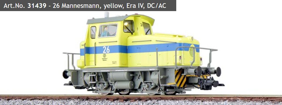 ESU 31439 KG230, Diesel Locomotive Mannesmann, Yellow, 