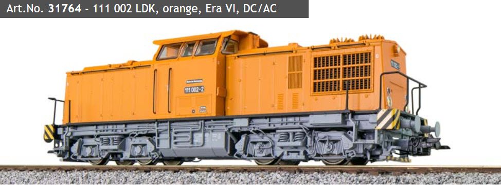 ESU 31764 DB V111 002 LDK Diesel Locomotive, (Orange)(S