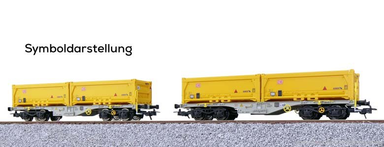 ESU 36601 AAE Container car, set of 2, H0, Sgmmns, Muld