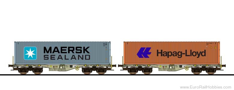 ESU 36604 MSKU 836088 + HXLU 859683 Container Car 2 Pie