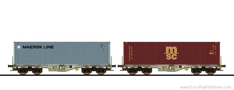 ESU 36605 MSKU & MSDU Container Car 2 Piece Set, Sgmmns
