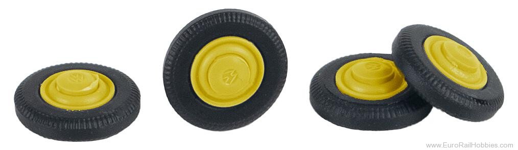 Faller 163118 4 Tyres and rims for VW Beetle Post