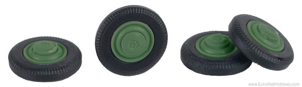 Faller 163119 4 Tyres and rims for VW Beetle Police