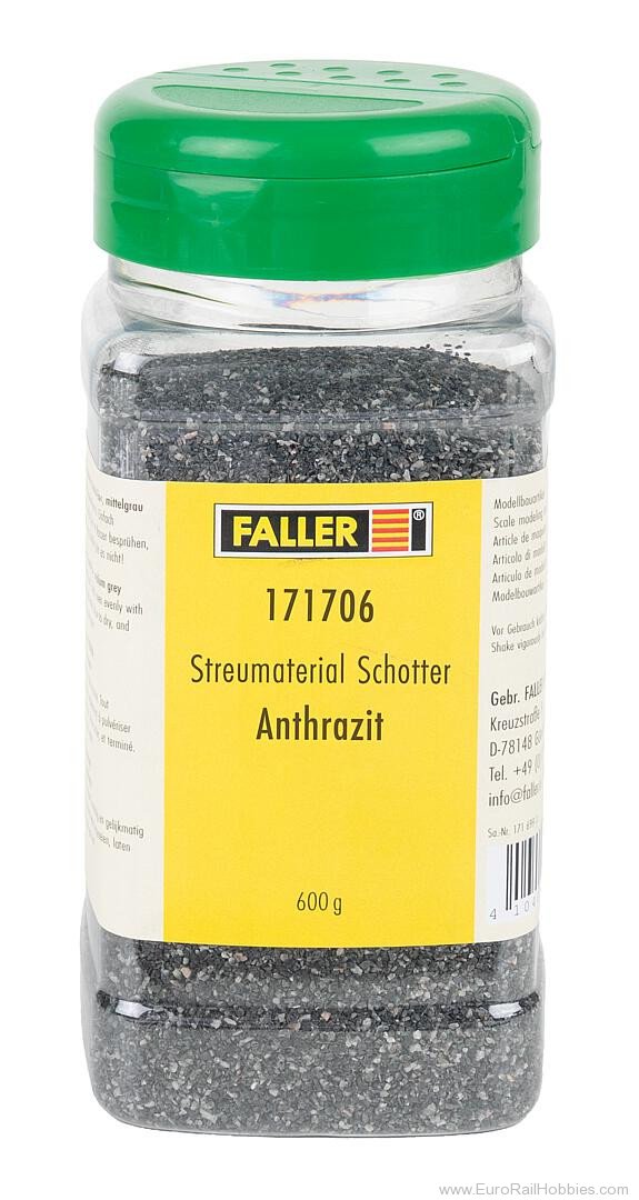 Faller 171706 Gritting material Gravel, anthracite, 600 g