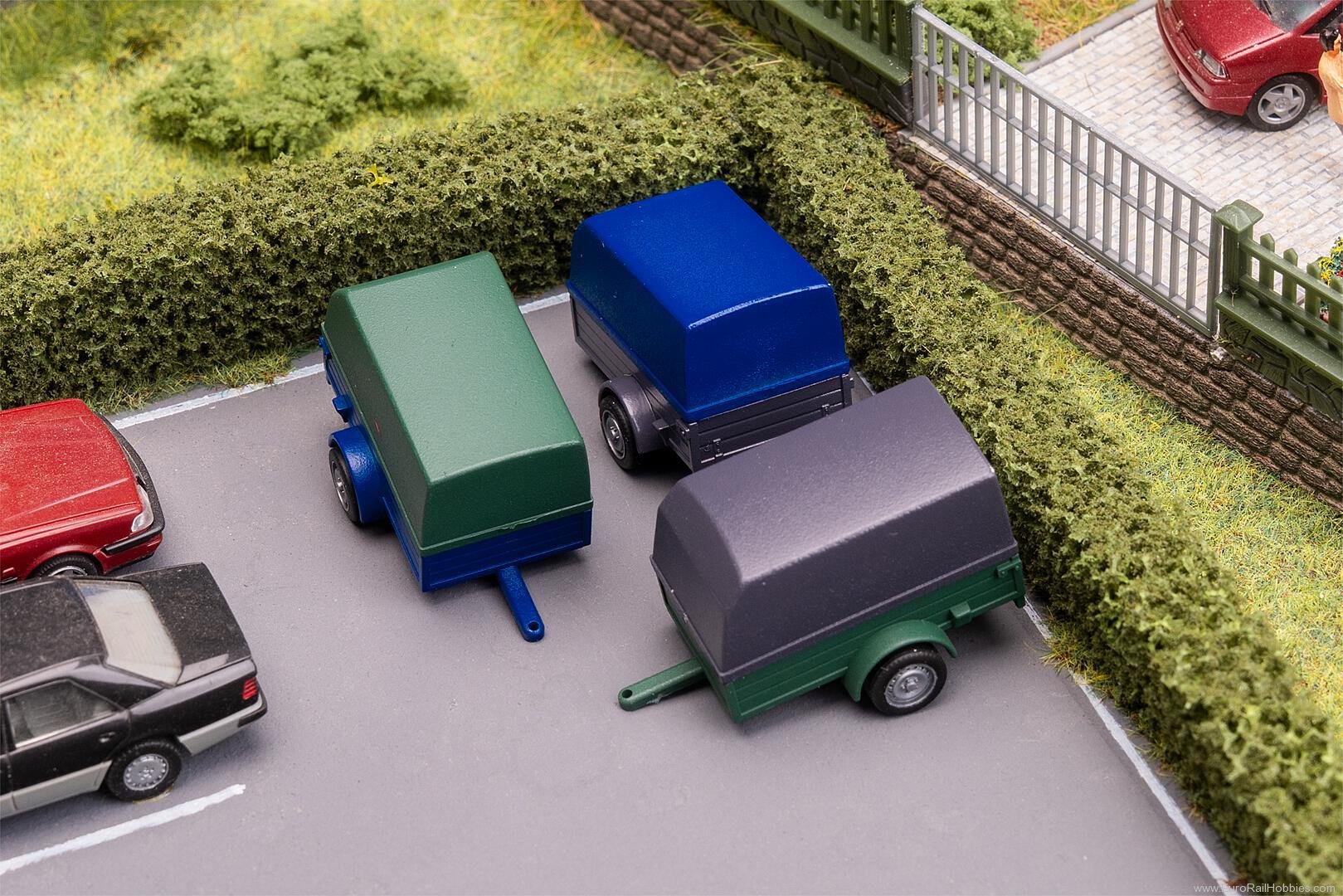 Faller 180012 3 Car Trailers