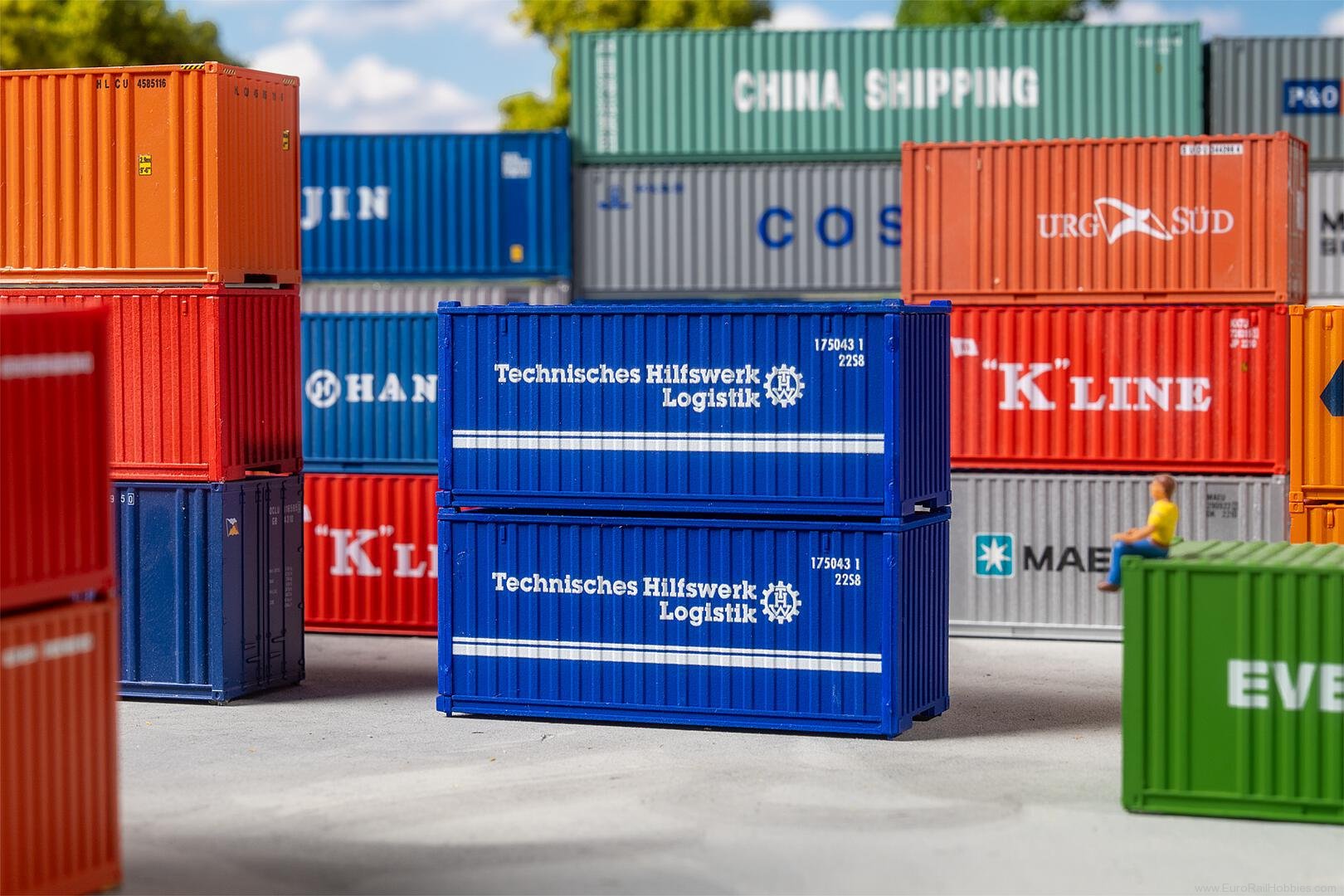 Faller 182005 20' Container THW, set of 2