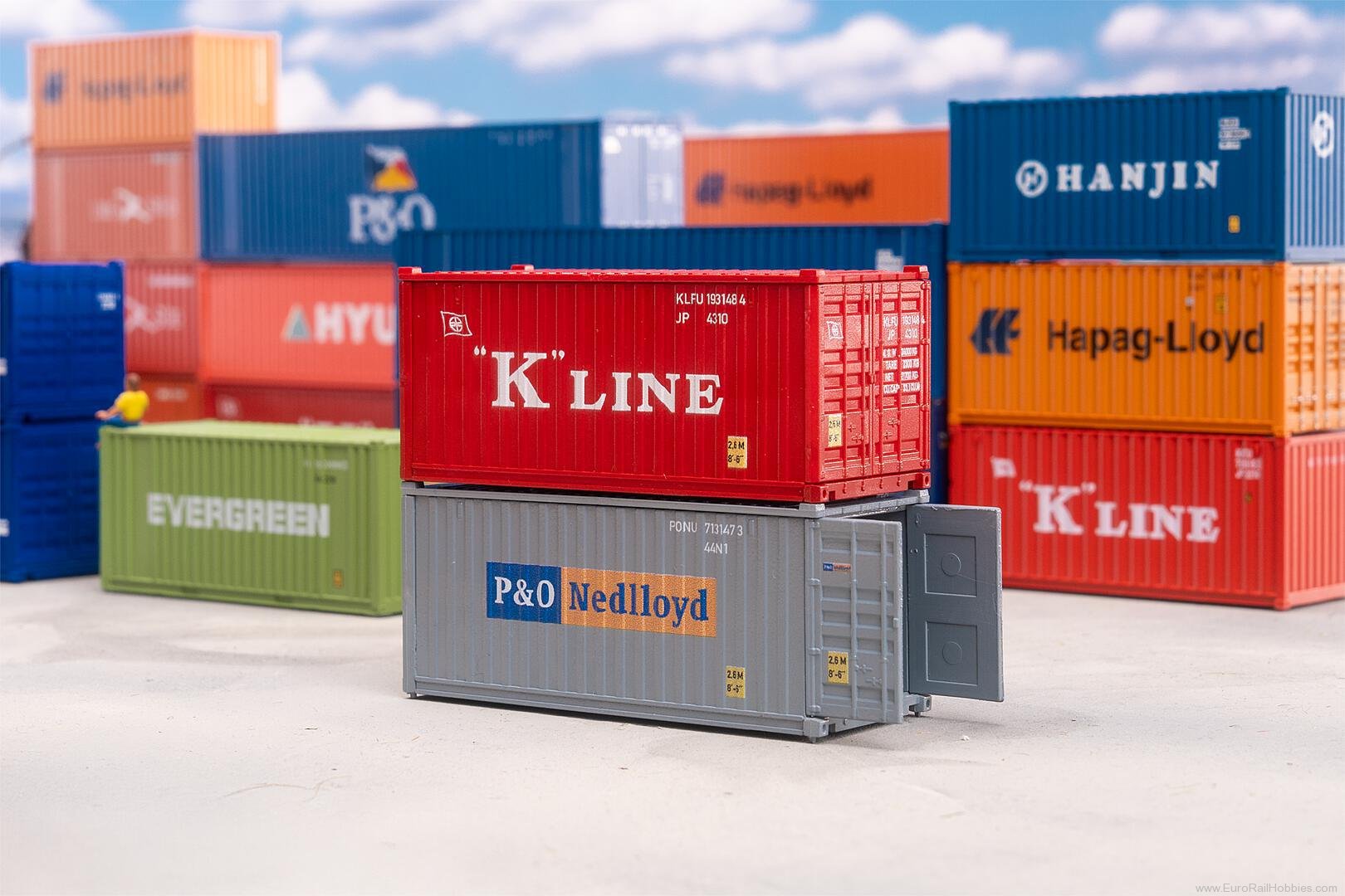 Faller 182006 20' Container K-LINE and P&O