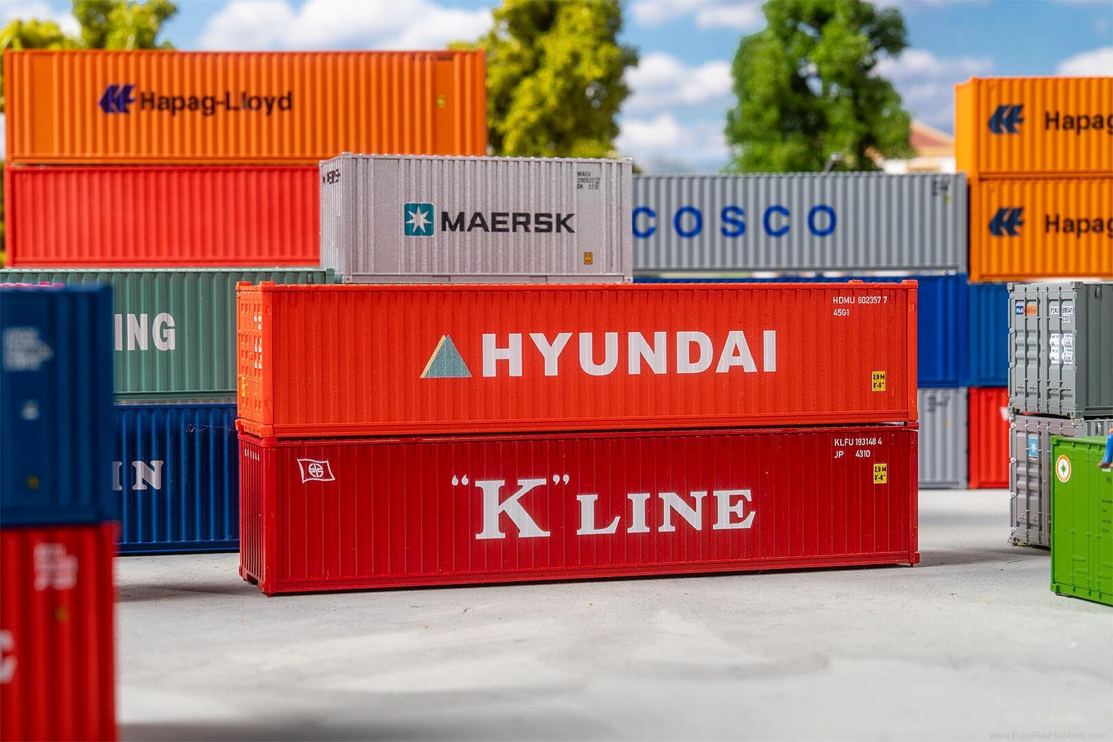 Faller 182055 40' Container K-LINE and HYUNDAI