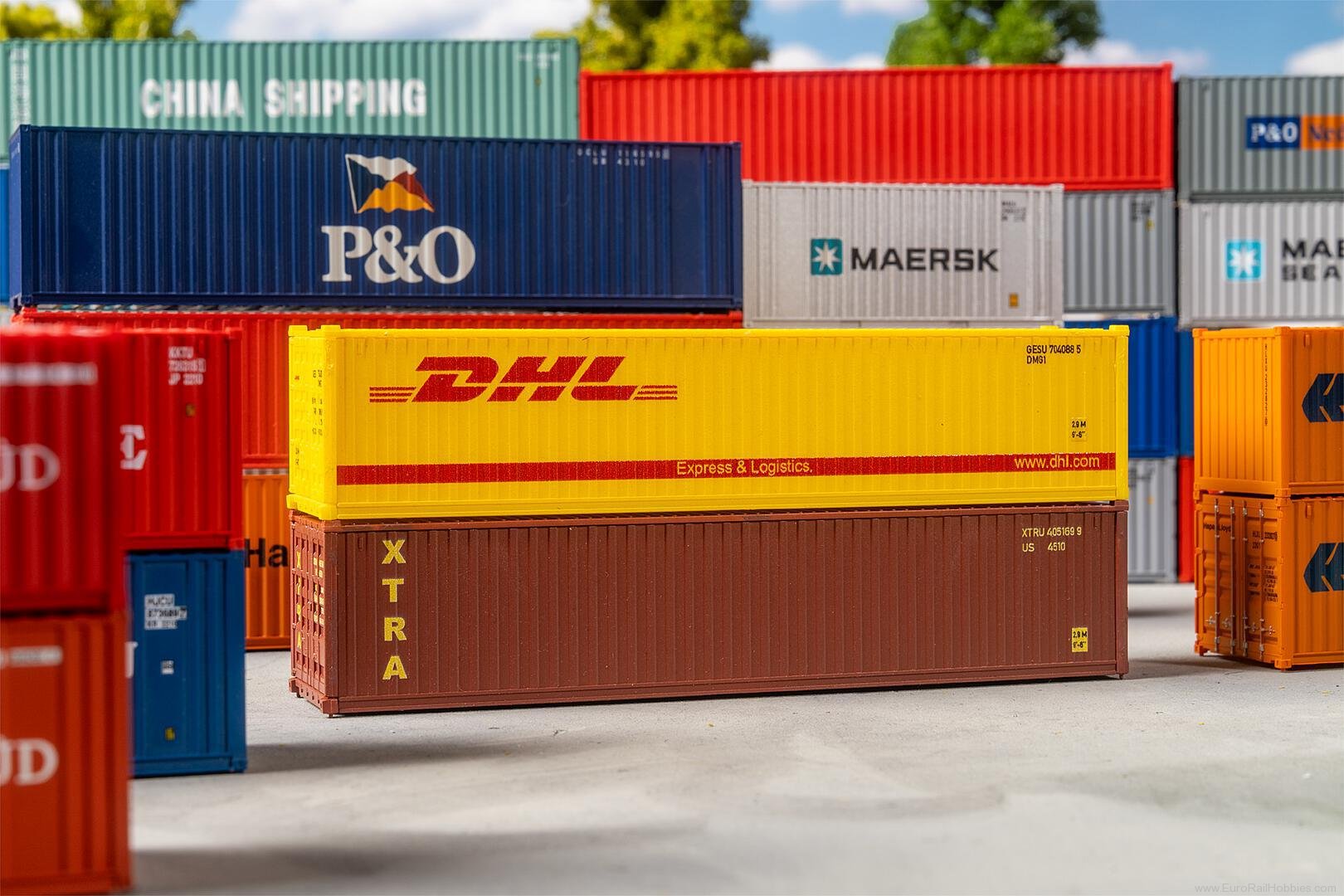Faller 182056 40' Container DHL and XTRA