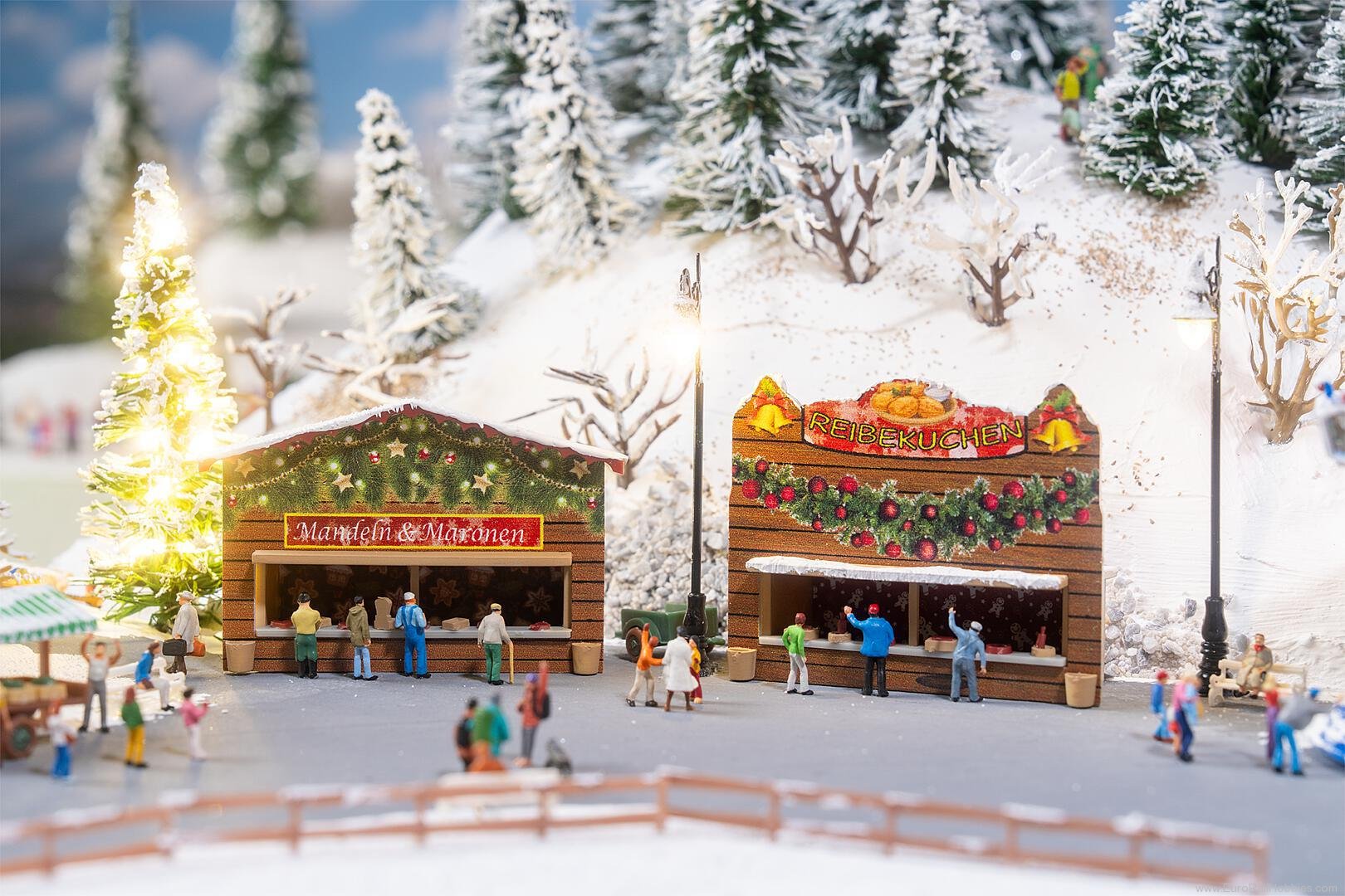 Faller 272020 2 Christmas market stalls