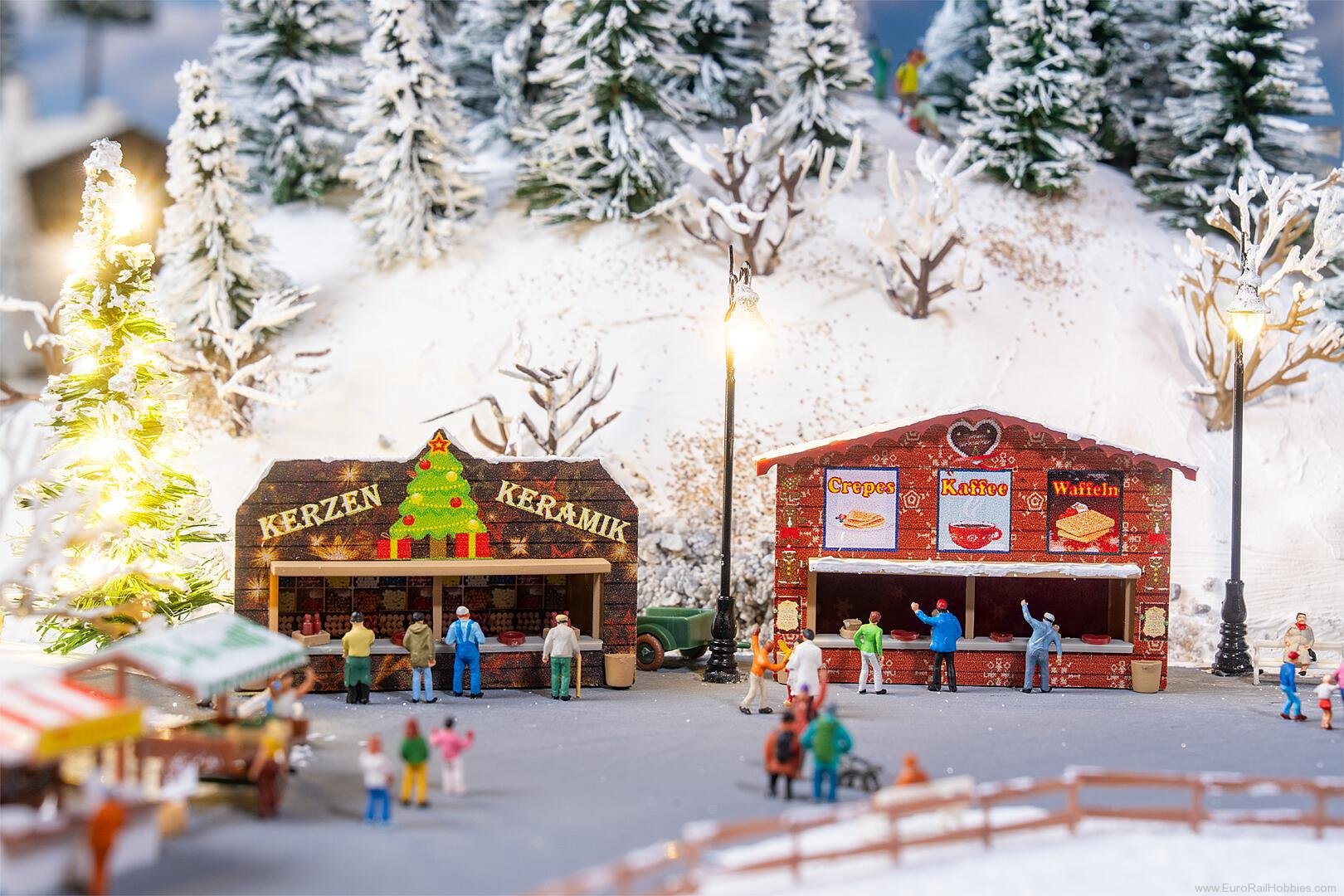 Faller 272021 2 Christmas market stalls