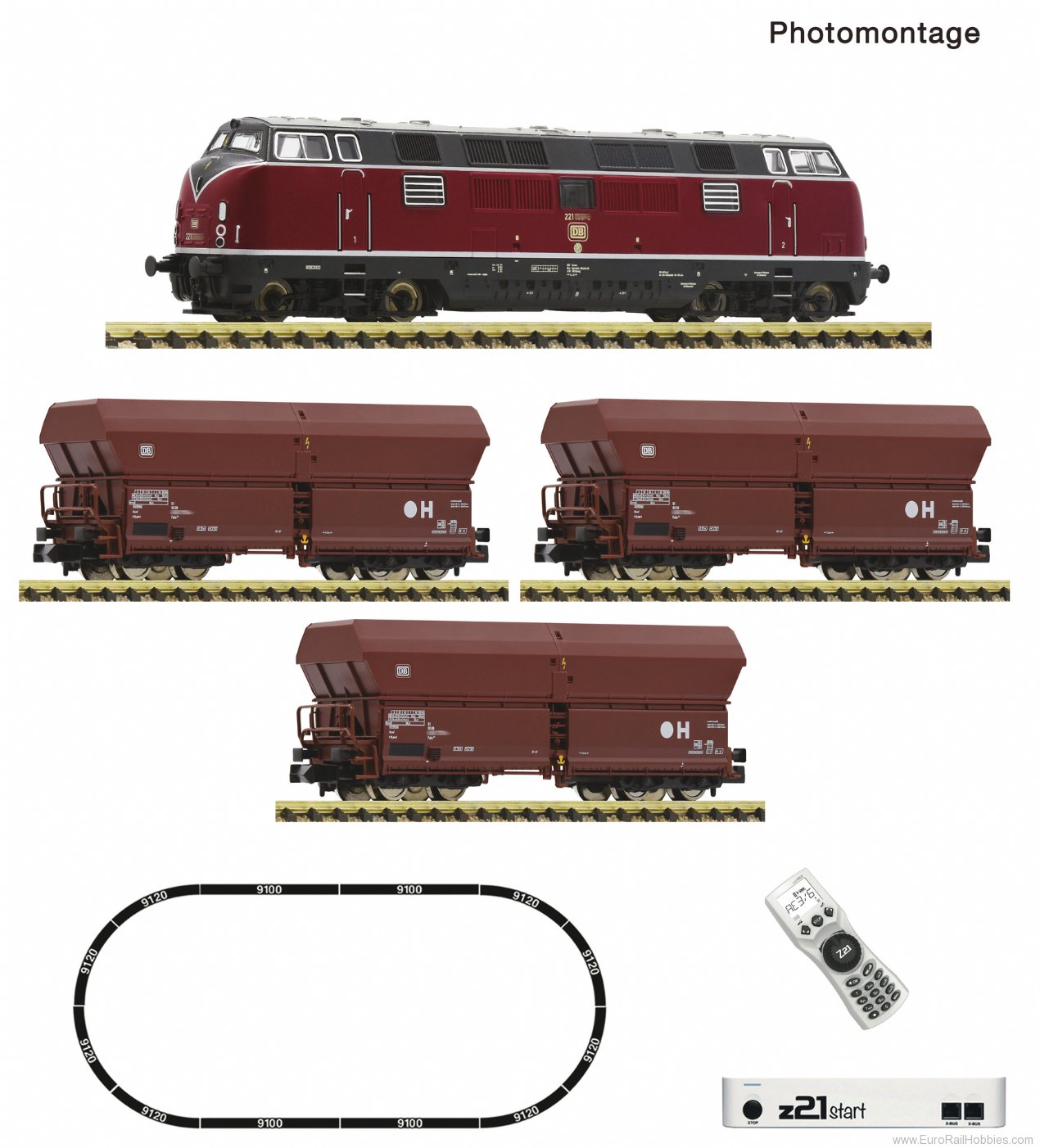 Fleischmann 5170003 z21 start digital set DB class 221 Freight Tr