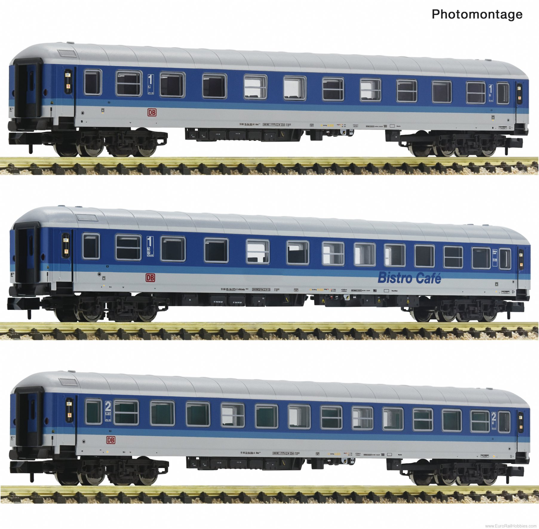 Fleischmann 6260024 DB AG 3-Piece Set: Passenger Coaches 