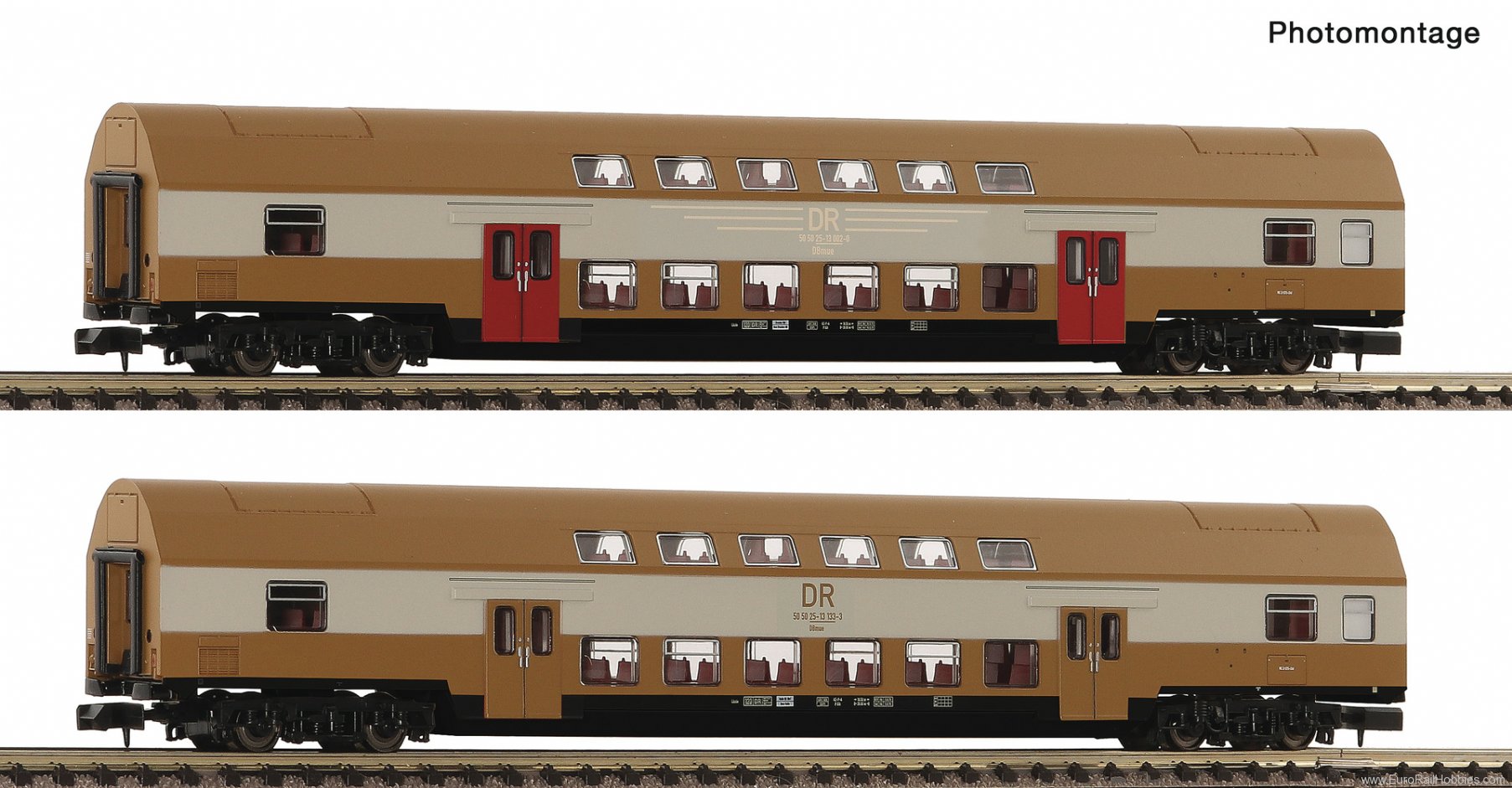 Fleischmann 6260075 DR 2 Piece Set (2): Bi-level Coaches