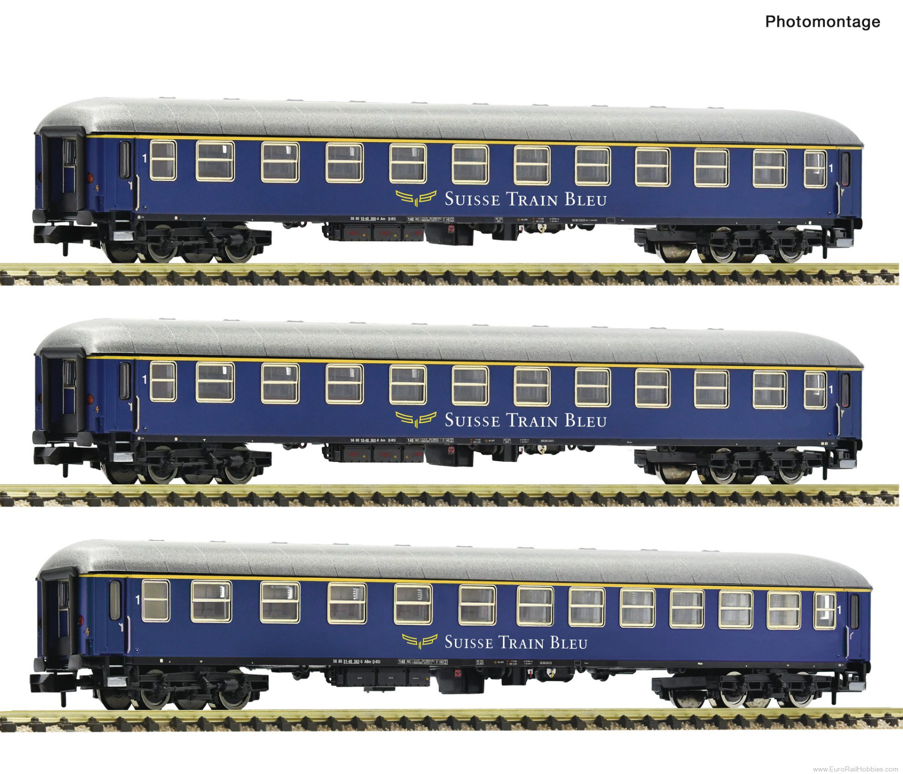 Fleischmann 6260078 3 Piece Set (1): 'Suisse Train Bleu' Express 
