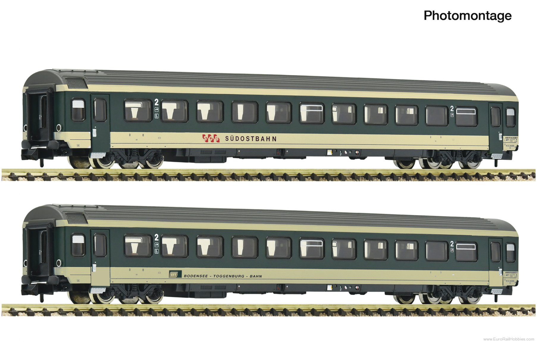Fleischmann 6260095 SOBBT 2 Piece 'Voralpen-Express' Coach Set