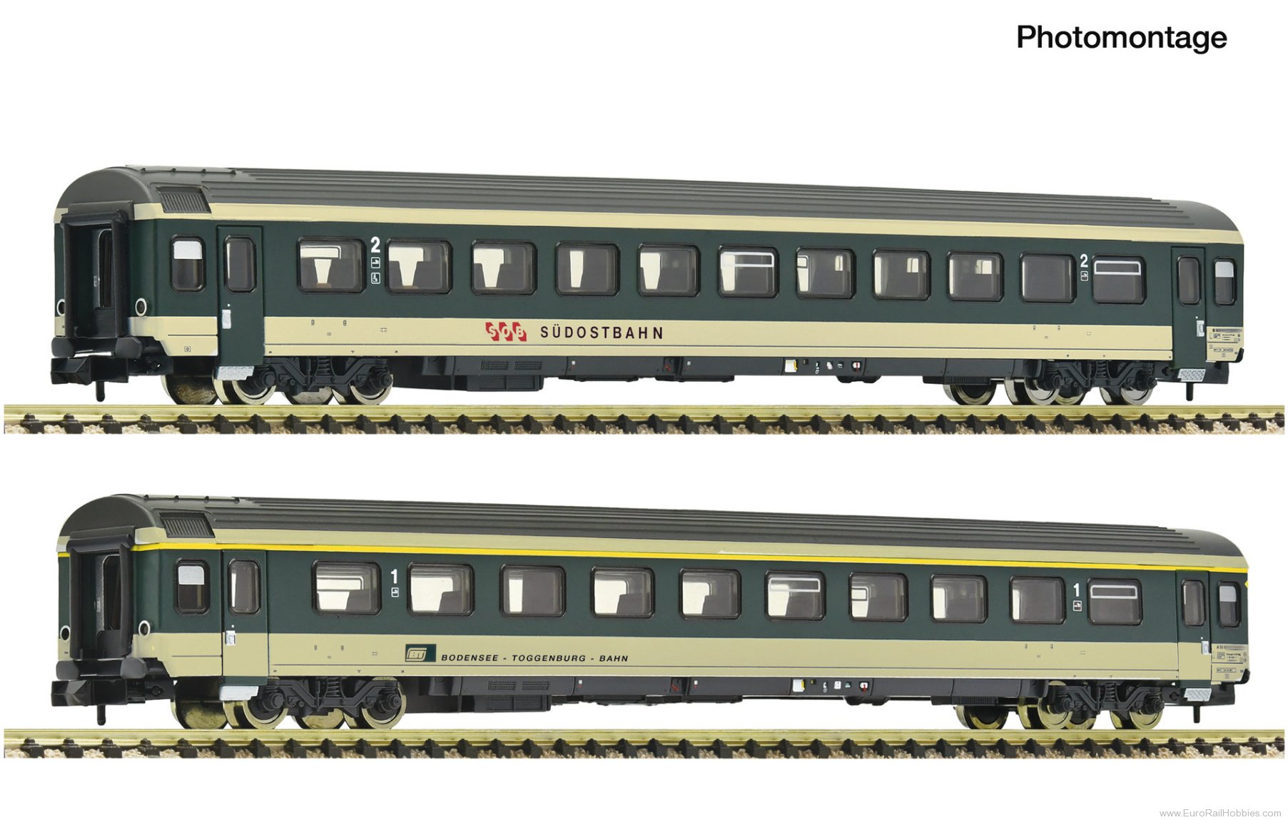 Fleischmann 6260096 SOBBT 2 Piece 'Voralpen-Express' Coach Set