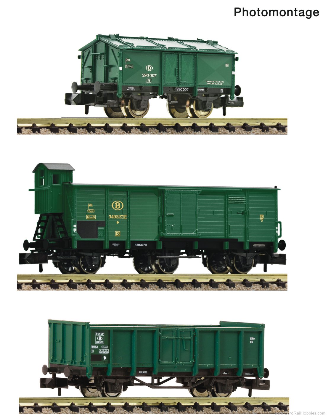 Fleischmann 6660077 SNCB 3 Piece Freight Car Set