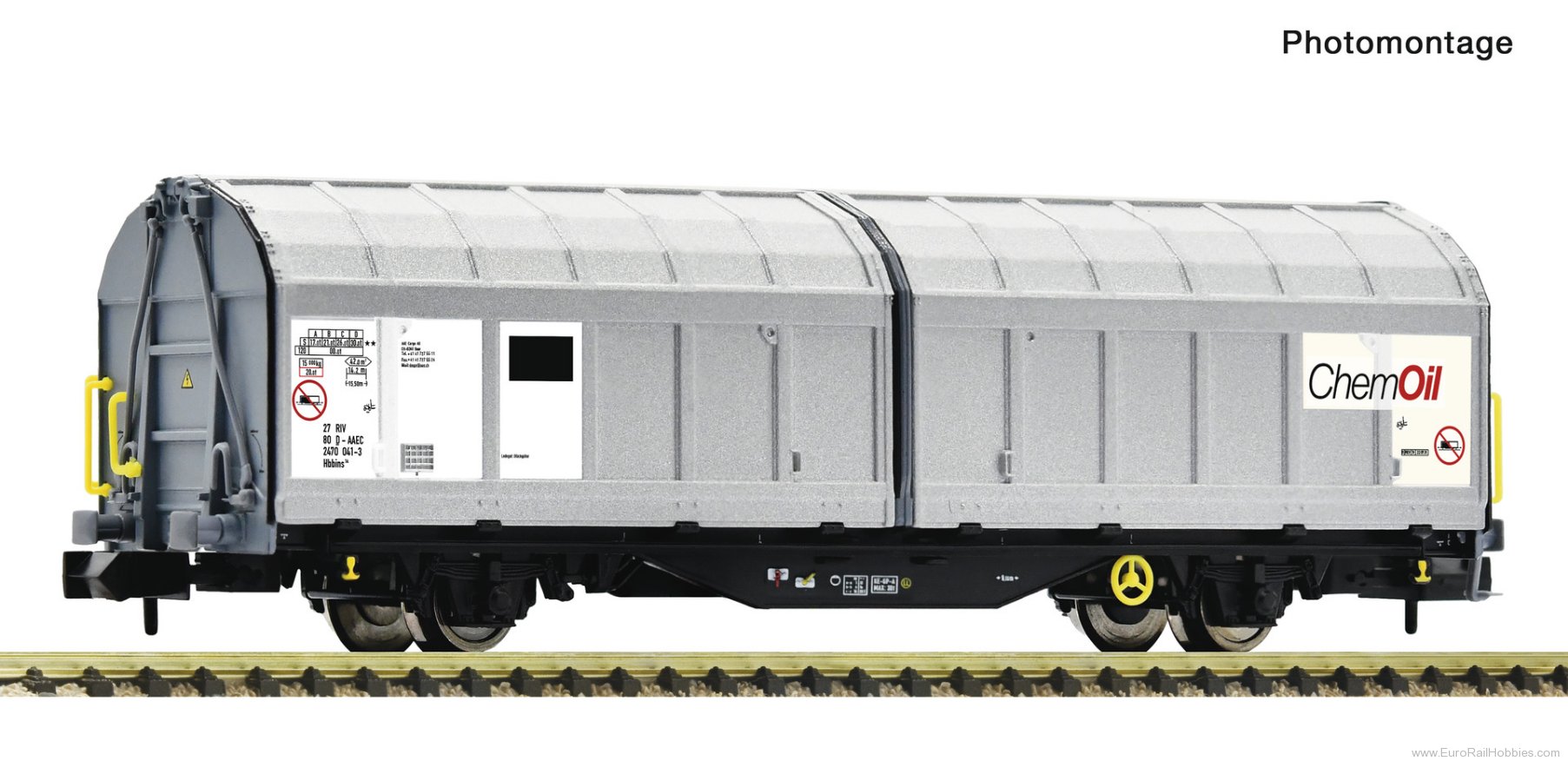 Fleischmann 6660137 AAE Cargo Sliding wall wagon, Chemoil