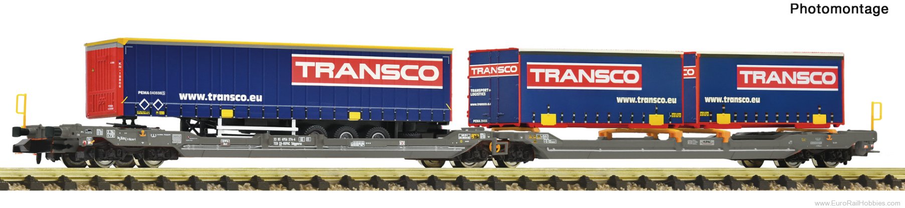 Fleischmann 6660151 Hupac Articulated T3000e Double-Pocket Wagon