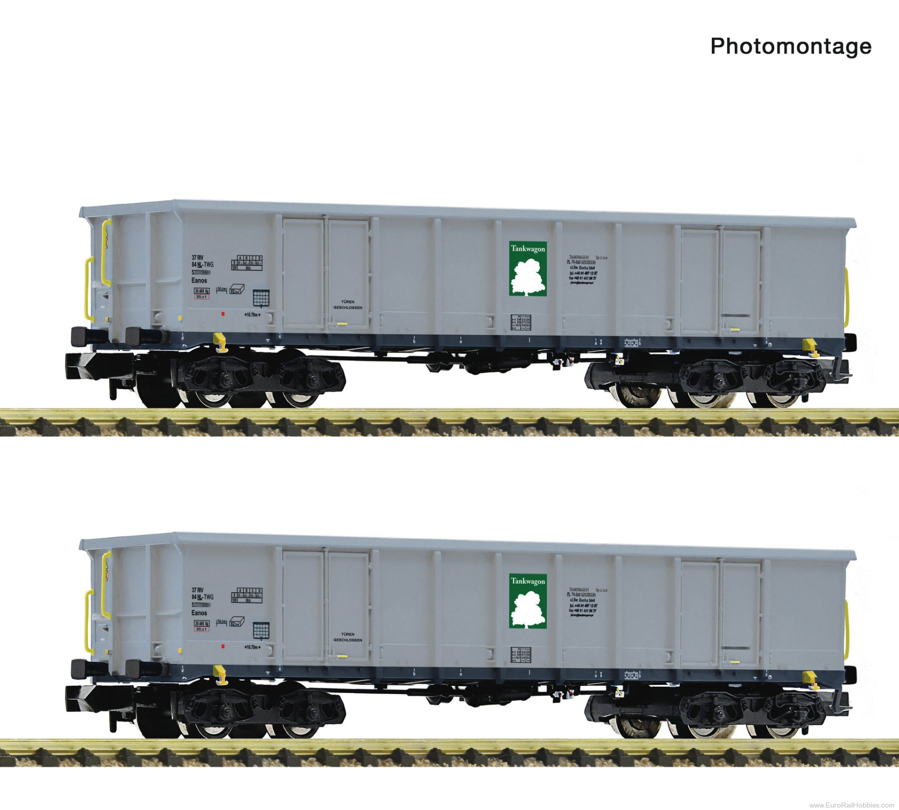 Fleischmann 6660160 2 Piece Set: Open Goods Wagons