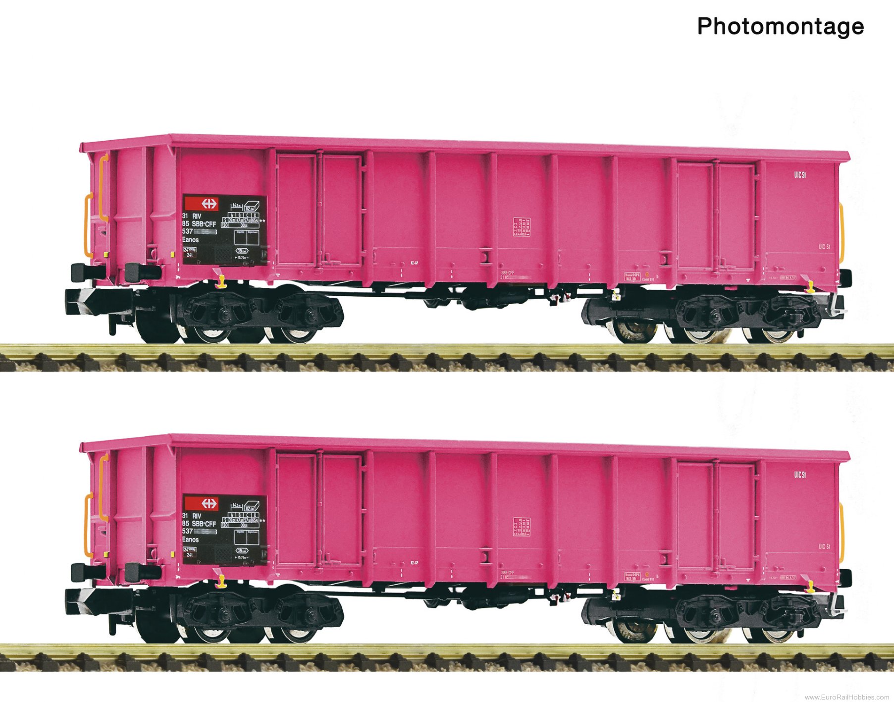 Fleischmann 6660163 SBB 2 Piece Set: Open Goods  Wagons