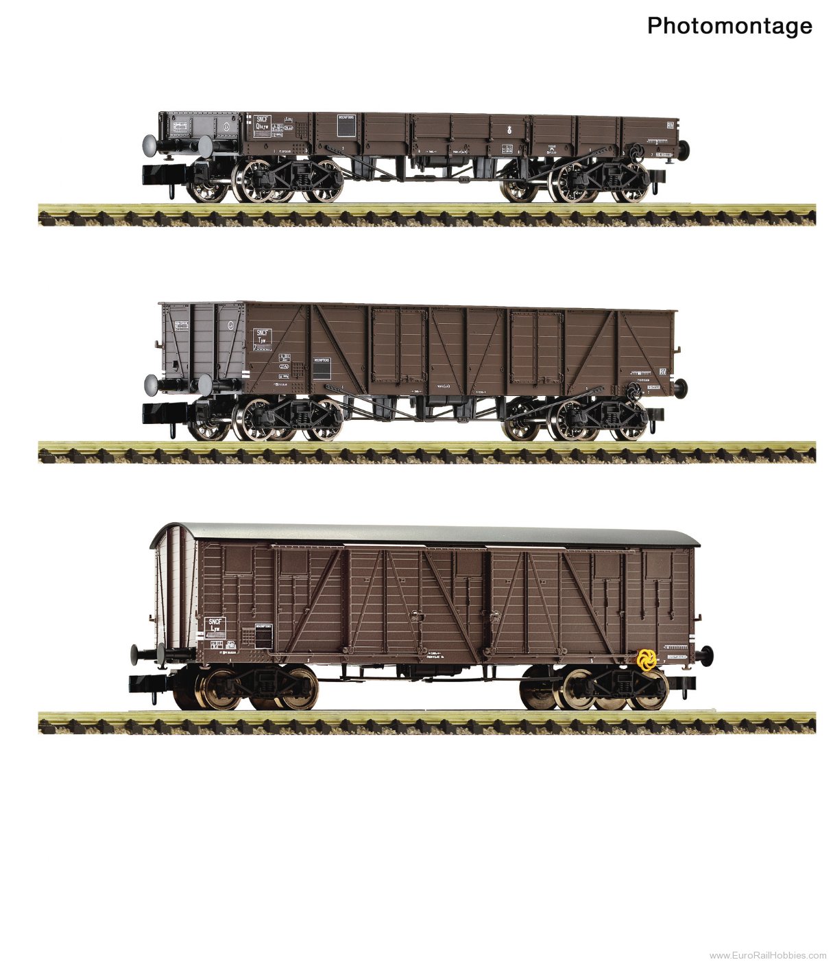 Fleischmann 6660167 SNCF 3 Piece Set: Goods Wagons