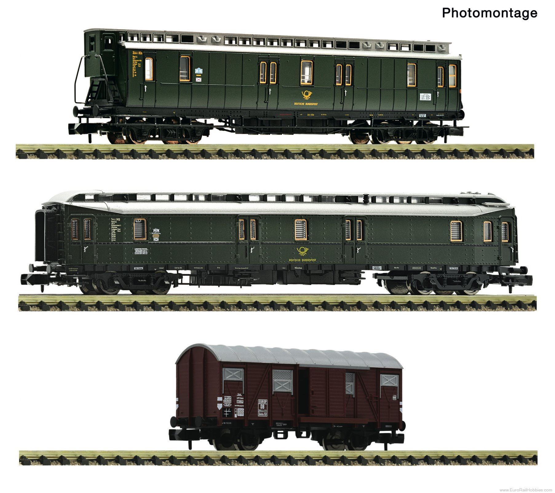 Fleischmann 6660168 DB 3 Piece Set: Postal Train