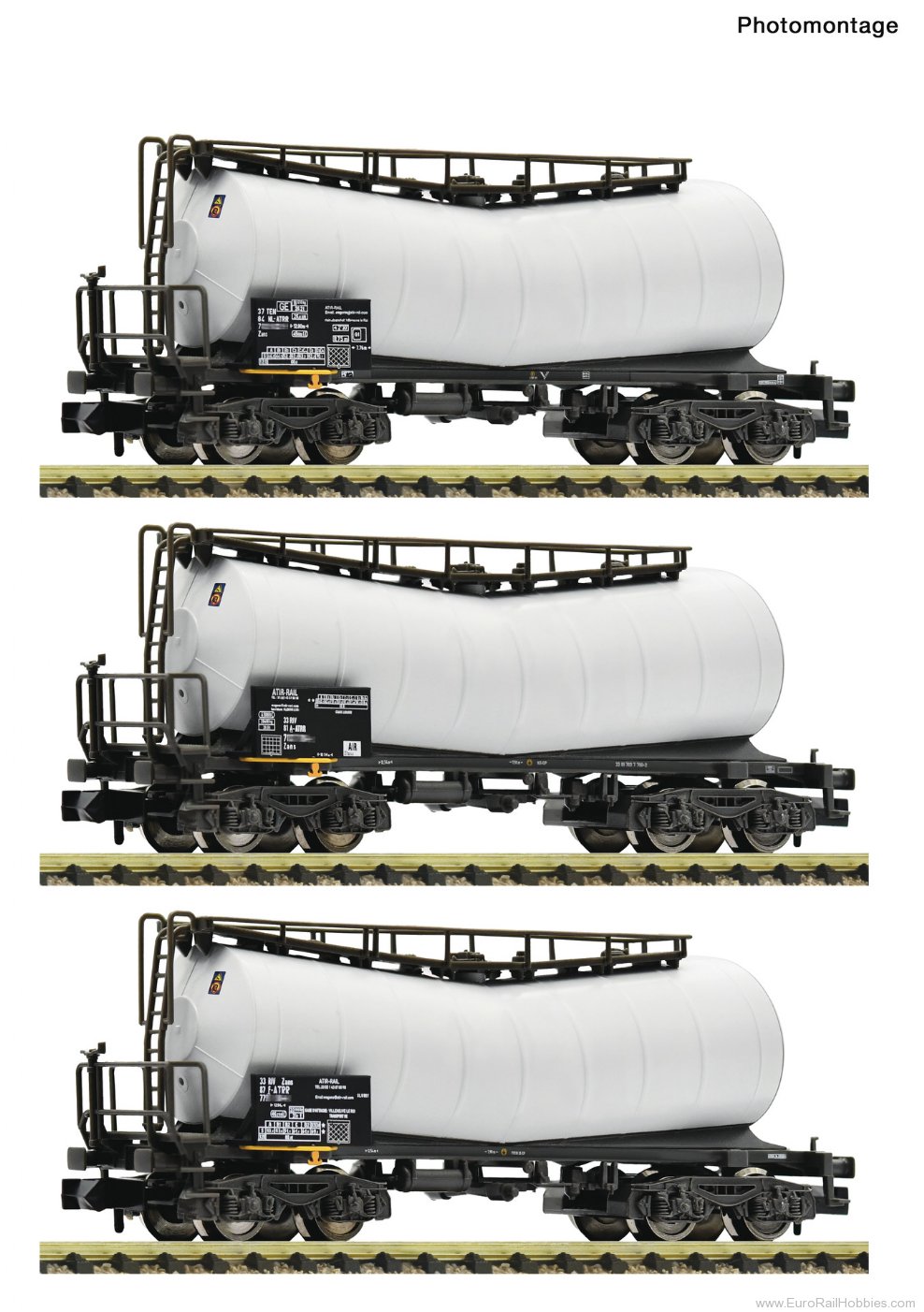 Fleischmann 6660170 3 Piece Set: Slurry Tank Cars