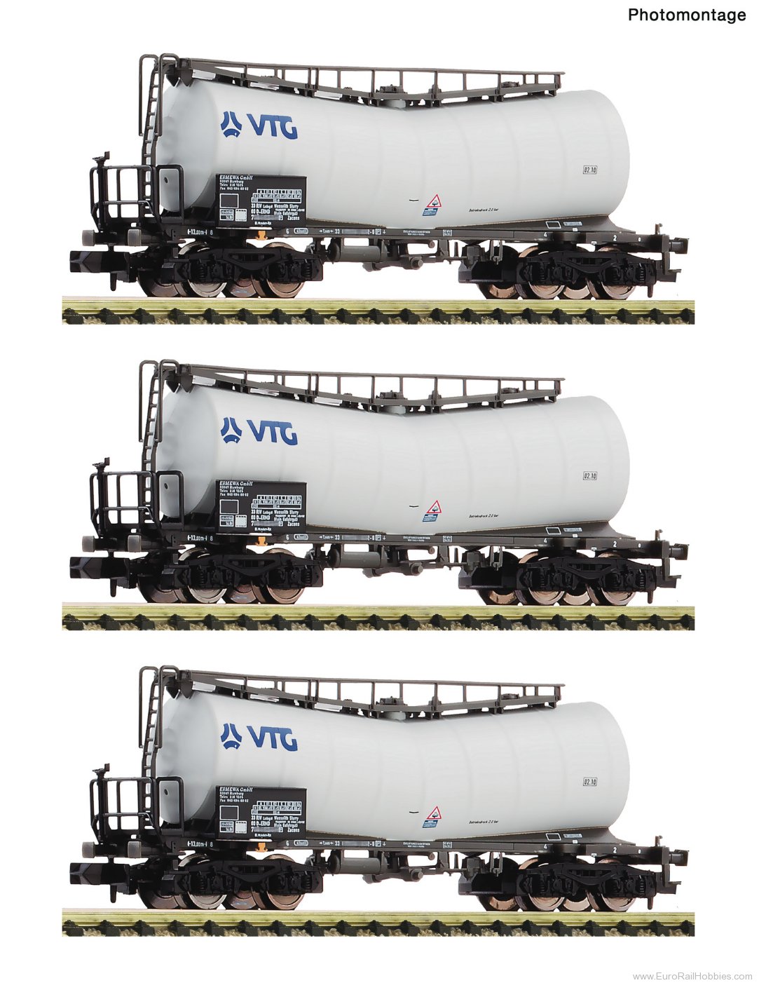 Fleischmann 6660171 VTG 3 Piece Set: Slurry Tank Cars