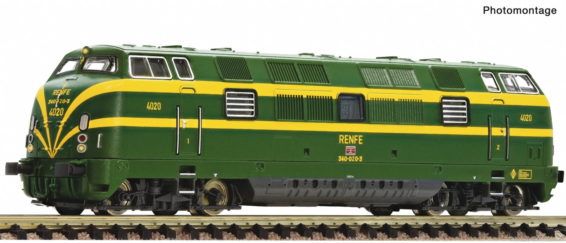Fleischmann 7370026 RENFE Diesel locomotive 340-020-3,  DCC w/Sou