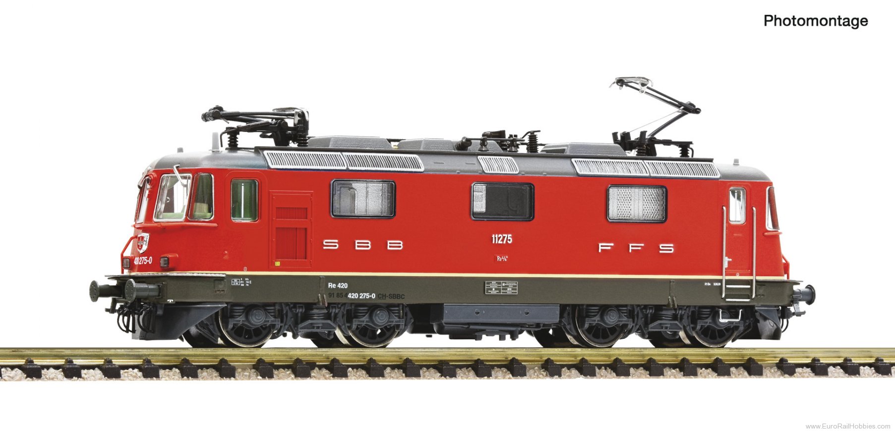 Fleischmann 7570045 SBB Re 4/4 11 (Red) Electic Locomotive DCC w/