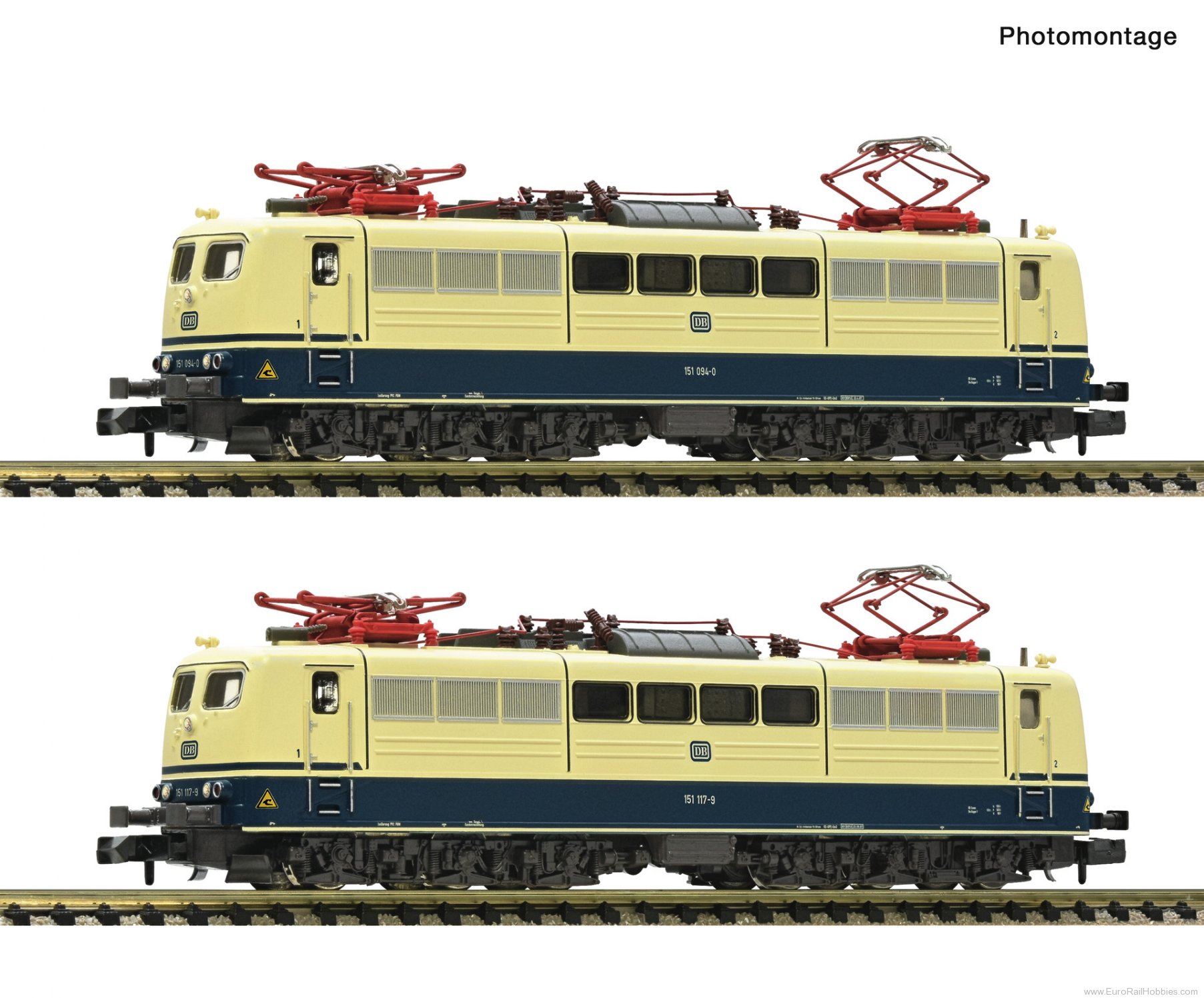 Fleischmann 7570076 DB 2 Piece Set BR 151 Electric Locomotives DC